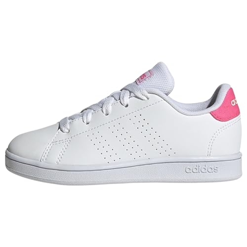 adidas Advantage Lifestyle Court Lace Sneakers, Ftwr White/Pulse Magenta/Wonder Quartz, 4