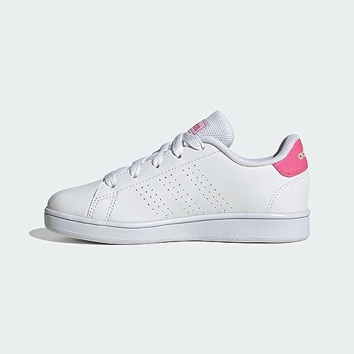 adidas Advantage Lifestyle Court Lace Sneakers, Ftwr White/Pulse Magenta/Wonder Quartz, 4