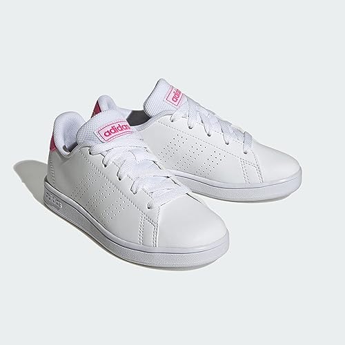 adidas Advantage Lifestyle Court Lace Sneakers, Ftwr White/Pulse Magenta/Wonder Quartz, 4