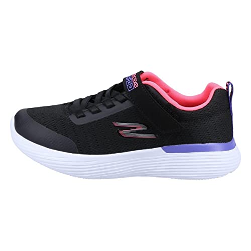 Skechers Girl's Go Run 400 V2 Sneaker, Black Mesh/Purple Trim, 12 UK Child