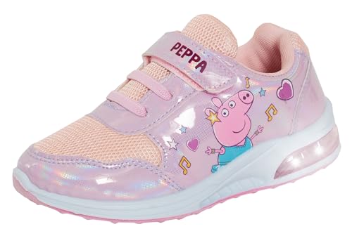 Peppa Pig Girls Light Up Trainers Pink/White EU 27 / UK 9