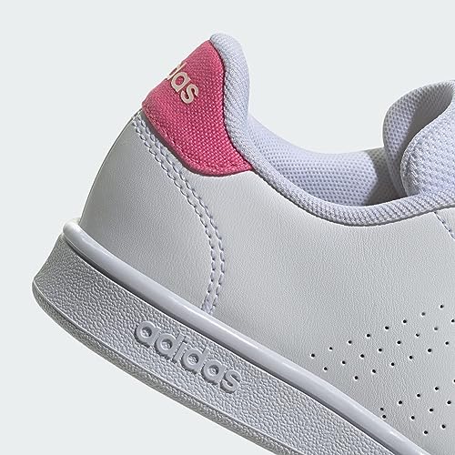 adidas Advantage Lifestyle Court Lace Sneakers, Ftwr White/Pulse Magenta/Wonder Quartz, 4