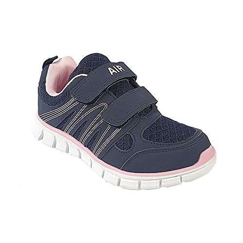 Dek Superlight Air Sprint Children's girls Kids Junior Shoes Running Trainers (2 UK, Black/Fuchsia)