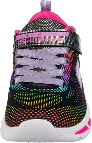 Skechers LITEBEAMS-GLEAM N'DREAM, Girl's Low-Top Trainers, Black (Black/Multi Bkmt), 4 UK (37 EU)