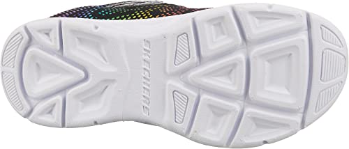 Skechers LITEBEAMS-GLEAM N'DREAM, Girl's Low-Top Trainers, Black (Black/Multi Bkmt), 4 UK (37 EU)