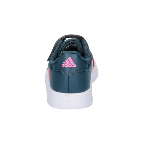 adidas Breaknet Lifestyle Court Elastic Lace and Top Strap Sneakers, Arctic Night/Lucid Pink/FTWR White, 13 UK