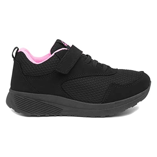XL Lune Kids Easy Fasten Trainer - Size 1 UK - Black