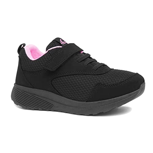 XL Lune Kids Easy Fasten Trainer - Size 1 UK - Black
