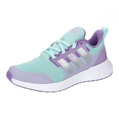 adidas Fortarun 2.0 Cloudfoam Lace Sneakers, semi Flash Aqua/Silver met./Orchid Fusion, 4 UK