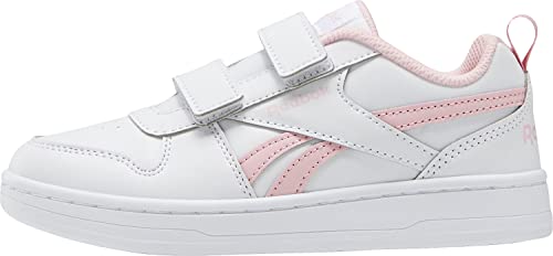 Reebok Girl's Royal Prime 2 Shoes, Cloud White/Cloud White/Pink Glow, 1 UK