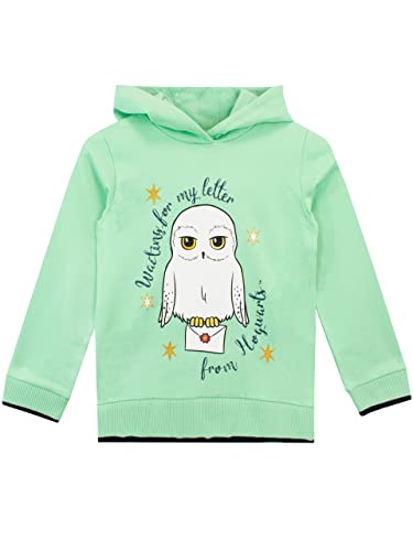Harry Potter Hoodie | Hedwig Girls Hoodies | 100% Cotton Kids Hoody | Hogwarts Jumper Green 12-13 Years
