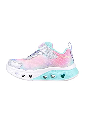 Skechers Girl's Flutter Heart Lights Simply Love Sneaker, Lavender Synthetic Mesh, 11 UK