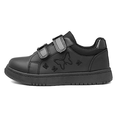 XL Stour Kids Butterfly Trainer - Size 11 Child UK - Black