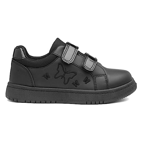 XL Stour Kids Butterfly Trainer - Size 11 Child UK - Black