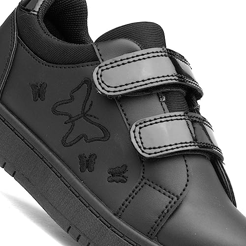 XL Stour Kids Butterfly Trainer - Size 11 Child UK - Black