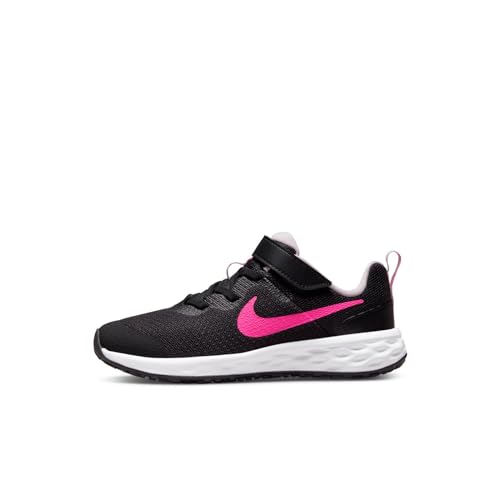 NIKE Unisex Kids Nike Revolution 6 Sneaker Black Hyper Pink Pink Foam 12 UK Child