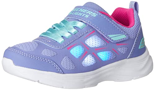 Skechers 302319L PERI Sneaker, Periwinkle Synthetic/Mint Trim, 1 UK