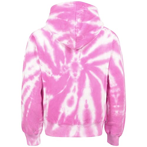 A2Z 4 Kids Girls Tie Dye Printed Pink Fleece Hoodie Zip Up - Zipper Tie Dye Pink._9-10