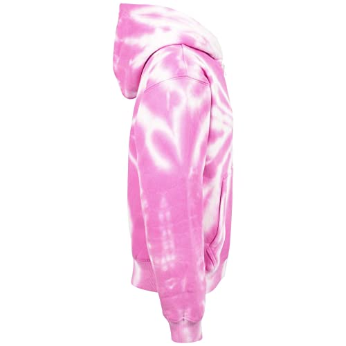A2Z 4 Kids Girls Tie Dye Printed Pink Fleece Hoodie Zip Up - Zipper Tie Dye Pink._9-10