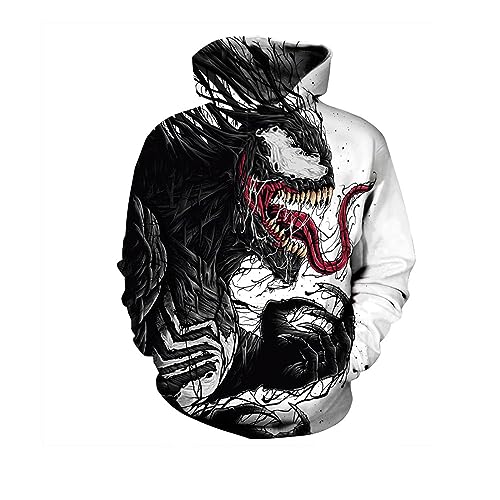 Xumplo Kids Hoodies Boys Girls Sweatshirt 3D Print Pullover Hooded Long Sleeve Animal Pattern Sweatshirts Jumper Age 10-12 Years