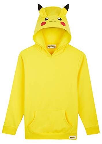 Pokemon Hoodies for Boys and girls, Gaming Boys and girls' Hoodies 5-14 Years, Pokemon Gifts (Yellow, 13-14 Years)