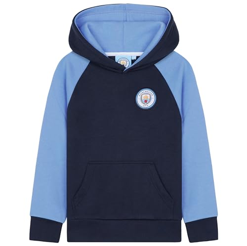Manchester City F.C. Boys Hoodie with Kangaroo Pocket (Navy, 13-14 Years)