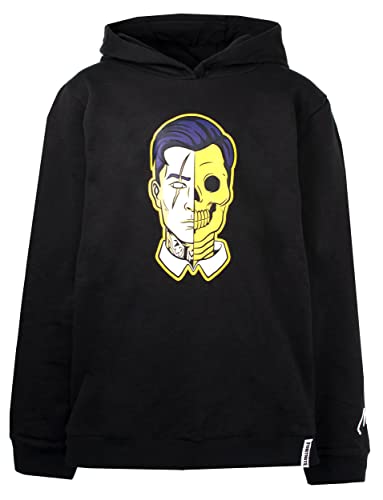 Fortnite - Boys Hoodie - Black Sweatshirt With Fortnite Skull Trooper Motif - 100% Cotton Hoodie - Official Fortnite Merchandise - 13 Years
