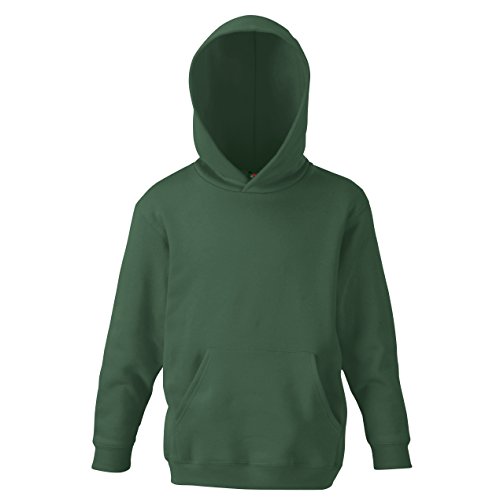 Fruit of the Loom Kids Unisex Classic 80/20 Hoodie (12-13) (Bottle Green)