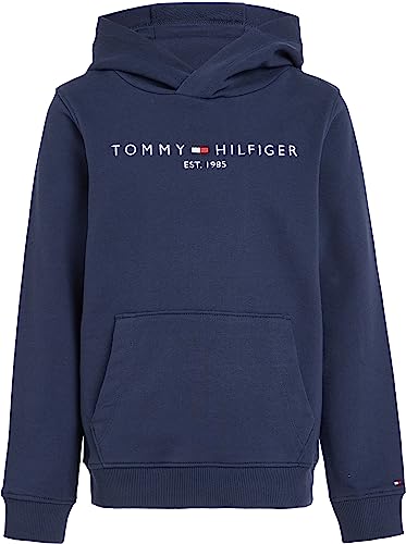 Tommy Hilfiger Kids Unisex Essential Hoodie, Blue (Twilight Navy), 16 Years