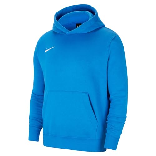 NIKE Kid Y Nk Flc Park20 Po Hoodie Sweatshirt, Royal Blue/White, 8-9 Years