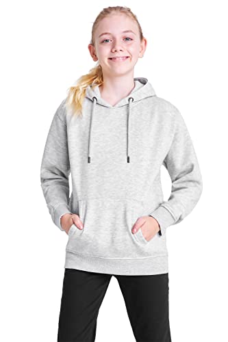 CityComfort Hoodie For Boys Kids Pullover Hooded Sweatshirts (13-14 Years, Grey Marl)