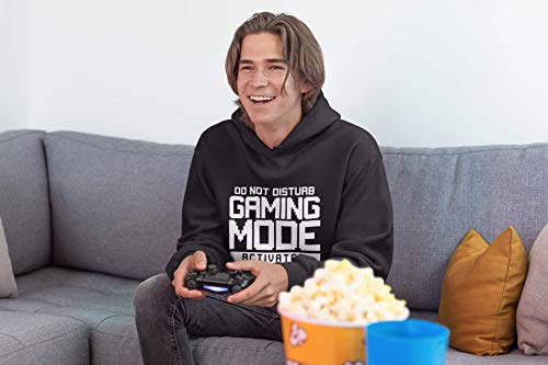 Gamer Hoodie for Teen Do Not Disturb Gaming Mode Activated Unisex Adults and Kids Hoodie Gamer for Adult Men Women Console Game Online Hoody for Boys (12-13 Years, black)