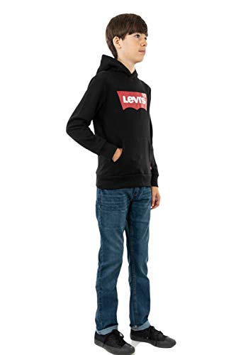 Levi's Boy's Lvb Batwing Screenprint Hoodie 9e8778 Sweatshirt, Black, 14 Years