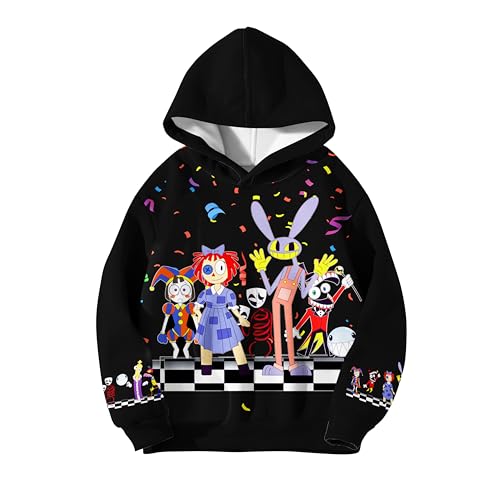Aepotumn The Amazing Digital Circus Hoodie for Kids Sweatshirt Children's Pullover Sweatshirt Casual Long Sleeve Top Pullover