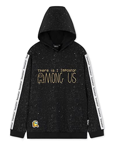 Among Us Hoodie for Kids - Boys Gaming Hoodies - Impostor (15 Years, Black)