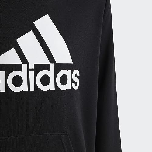 adidas U Bl Hoodie Unisex Baby Sweatshirt,Black/White,13-14 Years