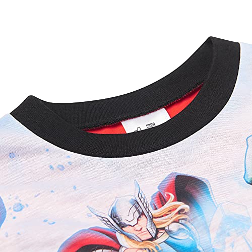 Marvel Avengers Boys Pyjamas Pjs Set Ages 4 to 12 Years Old, Official Kids Merchandise (6-7 Years, Red)