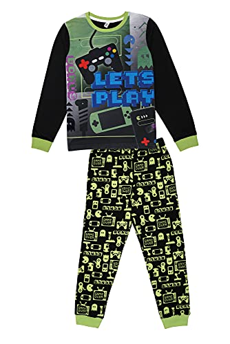 Boys Gaming Pyjamas, Multicolour, 7-13 Years (Multi Trouser, 11-12 Years)