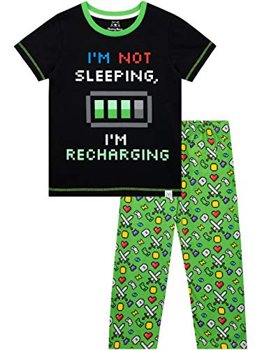 Harry Bear Boys Gaming Pyjamas Glow in the Dark Green Age 9 to 10 Years