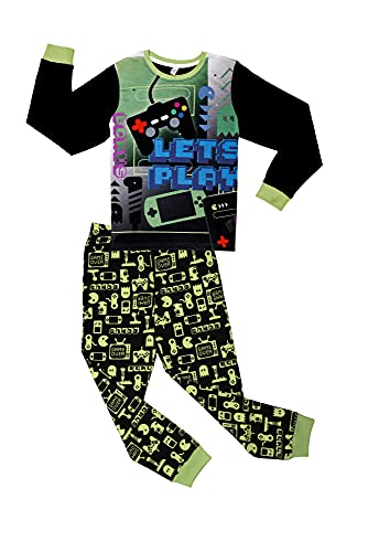 Boys Gaming Pyjamas, Multicolour, 7-13 Years (Multi Trouser, 11-12 Years)