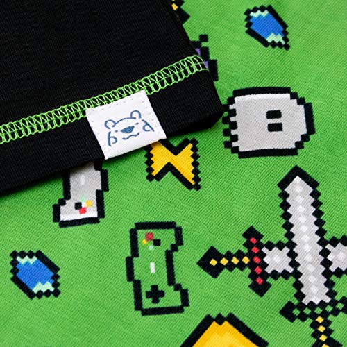 Harry Bear Boys Gaming Pyjamas Glow in the Dark Green Age 9 to 10 Years