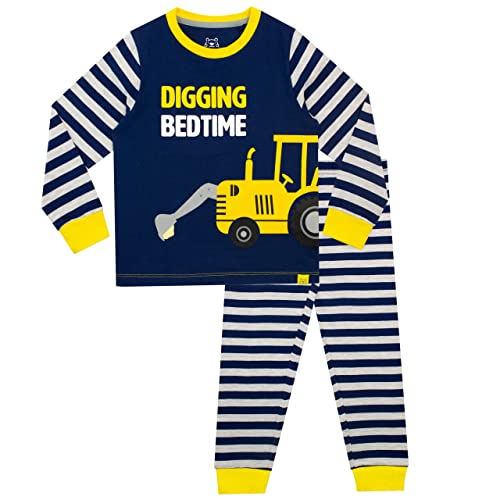 Harry Bear Boys Pyjamas Digger Blue 6-7 Years