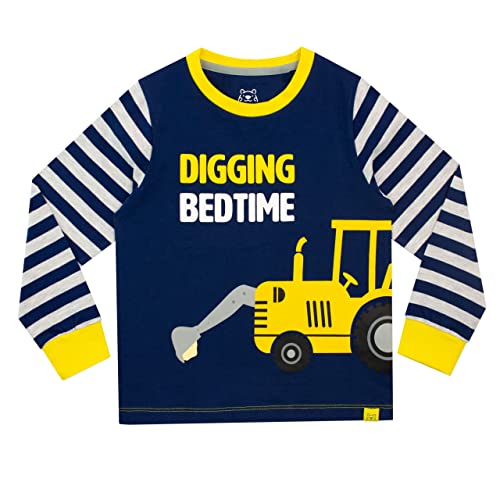 Harry Bear Boys Pyjamas Digger Blue 6-7 Years