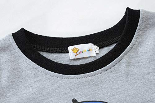 Toddler Boys Pyjamas Set Tractor Pjs for Boy Winter Sleepwear Long Sleeve Nightwear Kids Cotton T-Shirt and Pants 2 Pieces Outfit Christmas Clothes Sets for Children Age 2-3 Years