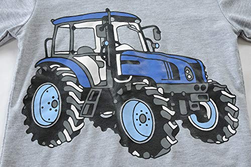 Toddler Boys Pyjamas Set Tractor Pjs for Boy Winter Sleepwear Long Sleeve Nightwear Kids Cotton T-Shirt and Pants 2 Pieces Outfit Christmas Clothes Sets for Children Age 2-3 Years