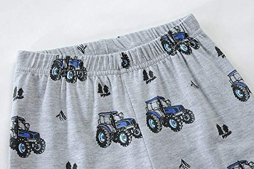 Toddler Boys Pyjamas Set Tractor Pjs for Boy Winter Sleepwear Long Sleeve Nightwear Kids Cotton T-Shirt and Pants 2 Pieces Outfit Christmas Clothes Sets for Children Age 2-3 Years