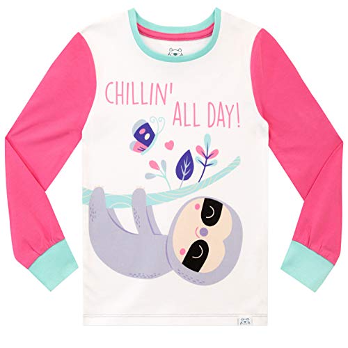 Harry Bear Girls Pyjamas Snuggle Fit Sloth Multicoloured 8-9 Years