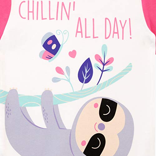 Harry Bear Girls Pyjamas Snuggle Fit Sloth Multicoloured 8-9 Years