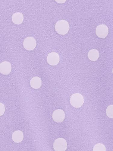 Simple Joys by Carter's Girl's 6-Piece Snug Fit Cotton Pajama Set, Lilac Dots/White Flamingo/Floral, 5 Years (Pack of 3)