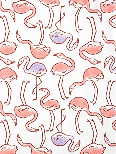 Simple Joys by Carter's Girl's 6-Piece Snug Fit Cotton Pajama Set, Lilac Dots/White Flamingo/Floral, 5 Years (Pack of 3)